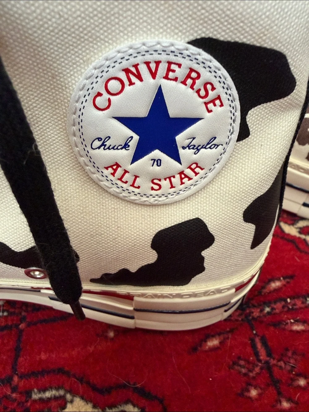 Converse High-Top Chuck Taylor/Brain-Dead Cow Print. men9 women 11 New w/o box.